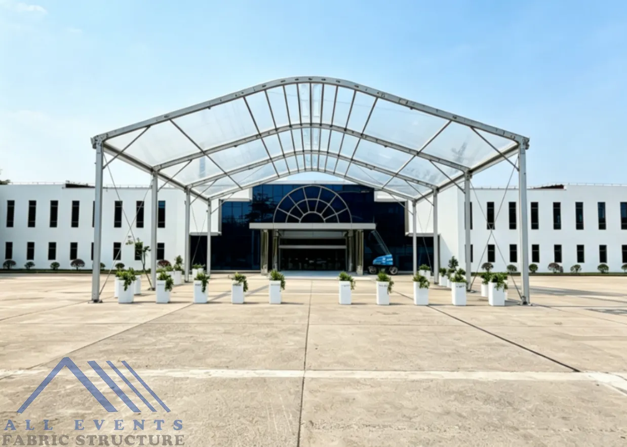 上海科创地标｜我司圆满完成张江高科陈列馆全透明弧形篷房建设