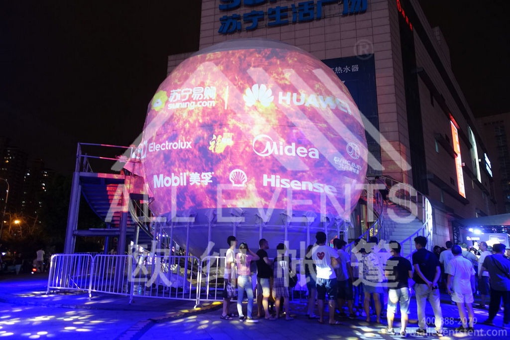 360度无界,球形篷房打造魔幻光影世界